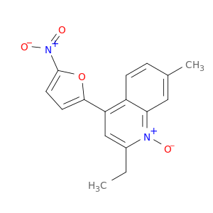 Quinoline, 2-ethyl-7-methyl-4-(5-nitro-2-furanyl)-, 1-oxide