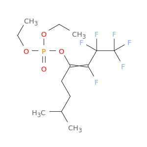 Phosphoric acid, diethyl 1-(hexafluoropropylidene)-4-methylpentyl ester