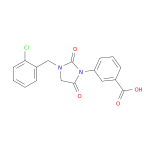 Benzoic acid, 3-[3-[(2-chlorophenyl)methyl]-2,5-dioxo-1-imidazolidinyl]-