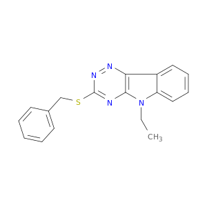 5H-1,2,4-Triazino[5,6-b]indole, 5-ethyl-3-[(phenylmethyl)thio]-