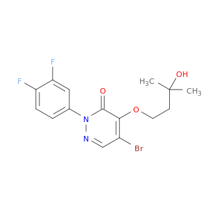 3(2H)-PYRIDAZINONE, 5-BROMO-2-(3,4-DIFLUOROPHENYL)-4-(3-HYDROXY-3-METHYLBUTOXY)-