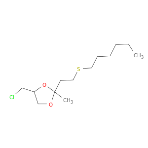 1,3-Dioxolane, 4-(chloromethyl)-2-[2-(hexylthio)ethyl]-2-methyl-