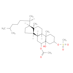 Cholestane-3,5,6-triol,6-acetate 3-methanesulfonate, (3b,5a,6b)- (9CI)