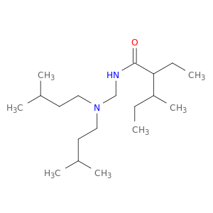 Pentanamide, N-[[bis(3-methylbutyl)amino]methyl]-2-ethyl-3-methyl-