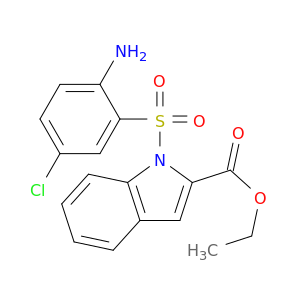 1H-Indole-2-carboxylicacid, 1-[(2-amino-5-chlorophenyl)sulfonyl]-, ethyl ester
