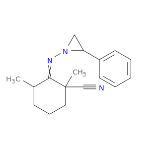 Cyclohexanecarbonitrile, 1,3-dimethyl-2-[(2-phenyl-1-aziridinyl)imino]-