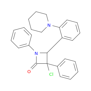 2-Azetidinone, 3-chloro-1,3-diphenyl-4-[2-(1-piperidinyl)phenyl]-