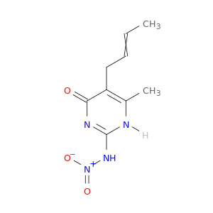 4(1H)-Pyrimidinone, 5-(2-butenyl)-6-methyl-2-(nitroamino)-
