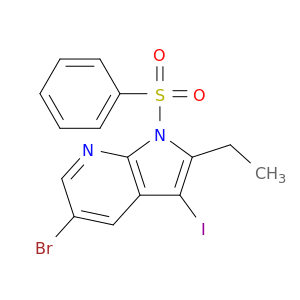 5-溴-2-乙基-3-碘-1-(苯磺酰基)-1H-吡咯并[2,3-b] 吡啶