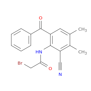 Acetamide, N-(6-benzoyl-2-cyano-3,4-dimethylphenyl)-2-bromo-