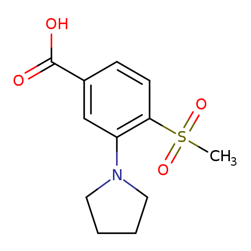 3-(1-吡咯烷基)-4-甲砜基苯甲酸