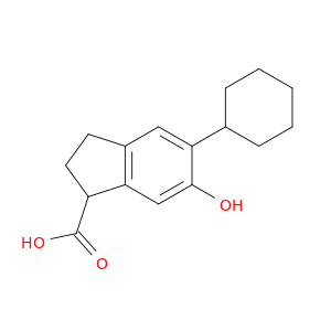 1H-Indene-1-carboxylicacid, 5-cyclohexyl-2,3-dihydro-6-hydroxy-
