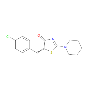 4(5H)-Thiazolone, 5-[(4-chlorophenyl)methylene]-2-(1-piperidinyl)-