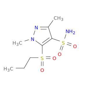 1H-Pyrazole-4-sulfonamide, 1,3-dimethyl-5-(propylsulfonyl)-