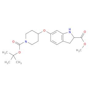 Methyl 6-((1-(tert-butoxycarbonyl)piperidin-4-yl)oxy)indoline-2-carboxylate