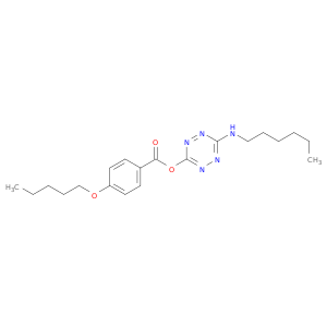 Benzoic acid, 4-(pentyloxy)-, 6-(hexylamino)-1,2,4,5-tetrazin-3-yl ester