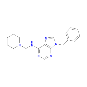 9H-Purin-6-amine, 9-(phenylmethyl)-N-(1-piperidinylmethyl)-