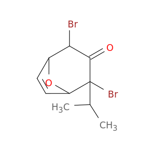 8-Oxabicyclo[3.2.1]oct-6-en-3-one, 2,4-dibromo-2-(1-methylethyl)-