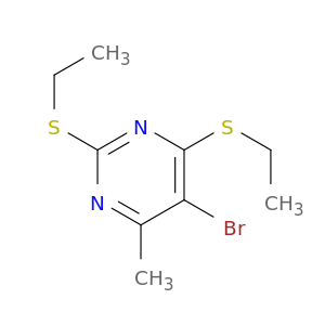 Pyrimidine, 5-bromo-2,4-bis(ethylthio)-6-methyl-