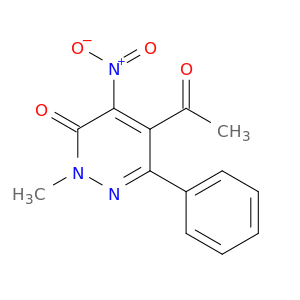 3(2H)-Pyridazinone, 5-acetyl-2-methyl-4-nitro-6-phenyl-