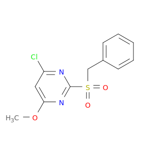 Pyrimidine, 4-chloro-6-methoxy-2-[(phenylmethyl)sulfonyl]-