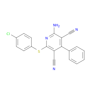 3,5-Pyridinedicarbonitrile, 2-amino-6-[(4-chlorophenyl)thio]-4-phenyl-