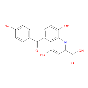 2-Quinolinecarboxylicacid, 4,8-dihydroxy-5-(4-hydroxybenzoyl)-