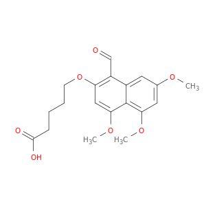 Pentanoic acid, 5-[(1-formyl-4,5,7-trimethoxy-2-naphthalenyl)oxy]-