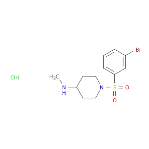 1-((3-Bromophenyl)sulfonyl)-N-methylpiperidin-4-amine hydrochloride