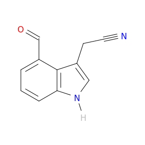 1H-Indole-3-acetonitrile, 4-formyl-