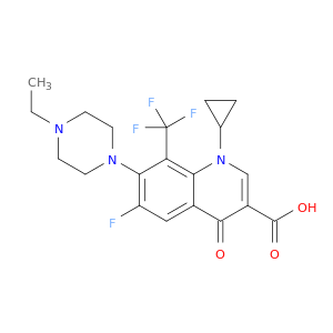 1-cyclopropyl-7-(4-ethylpiperazin-1-yl)-6-fluoro-4-oxo-8-(trifluoromethyl)-1,4-dihydroquinoline-3-carboxylic acid