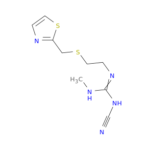 Guanidine, N-cyano-N'-methyl-N''-[2-[(2-thiazolylmethyl)thio]ethyl]-