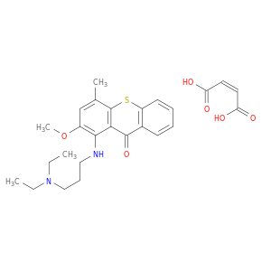 1-(3-DIETHYLAMINOPROPYLAMINO)-2-METHOXY-4-METHYL-THIOXANTHEN-9-ONE MALEATE