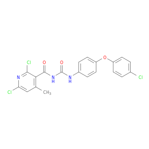 3-Pyridinecarboxamide,2,6-dichloro-N-[[[4-(4-chlorophenoxy)phenyl]amino]carbonyl]-4-methyl-