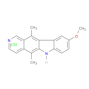 9-methoxy-5,11-dimethyl-6h-pyrido[4,3-b]carbazole hydrochloride(1:1)