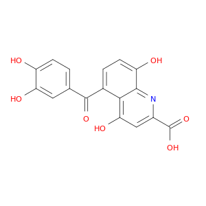 2-Quinolinecarboxylicacid, 5-(3,4-dihydroxybenzoyl)-4,8-dihydroxy-