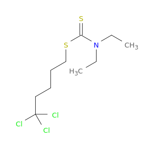 Carbamodithioic acid, diethyl-, trichloropentyl ester
