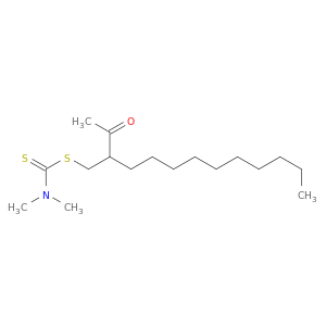 Carbamodithioic acid, dimethyl-, 2-acetyldodecyl ester