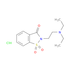 1,2-Benzisothiazol-3(2H)-one,2-[2-(diethylamino)ethyl]-, 1,1-dioxide, hydrochloride (1:1)