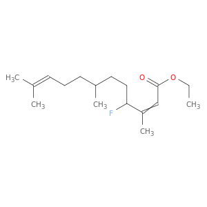 2,10-Dodecadienoicacid, 4-fluoro-3,7,11-trimethyl-, ethyl ester