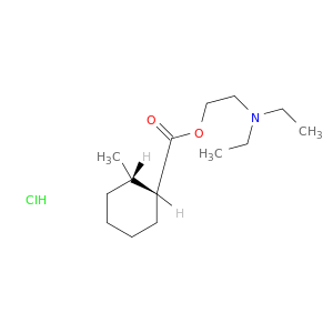 Cyclohexanecarboxylicacid, 2-methyl-, 2-(diethylamino)ethyl ester, hydrochloride, cis- (9CI)