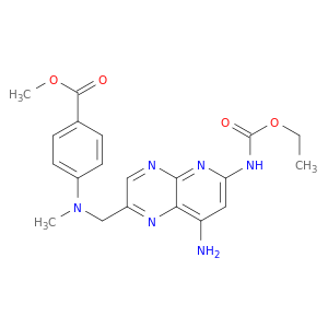 Benzoic acid,4-[[[8-amino-6-[(ethoxycarbonyl)amino]pyrido[2,3-b]pyrazin-2-yl]methyl]methylamino]-,methyl ester