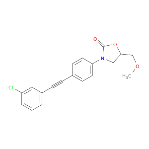 3-(4-((3-CHLOROPHENYL)ETHYNYL)PHENYL)-5-(METHOXYMETHYL)-2-OXAZOLIDINONE