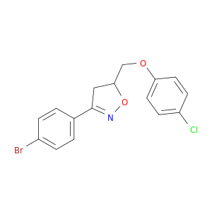 Isoxazole, 3-(4-bromophenyl)-5-[(4-chlorophenoxy)methyl]-4,5-dihydro-