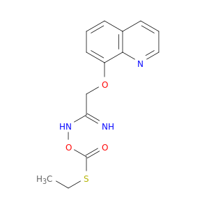 Ethanimidamide, N-[[(ethylthio)carbonyl]oxy]-2-(8-quinolinyloxy)-