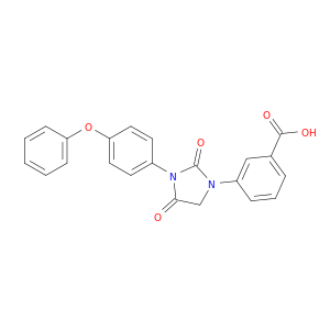 Benzoic acid, 3-[2,4-dioxo-3-(4-phenoxyphenyl)-1-imidazolidinyl]-