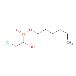Phosphinic acid, (2-chloro-1-hydroxyethyl)-, hexyl ester