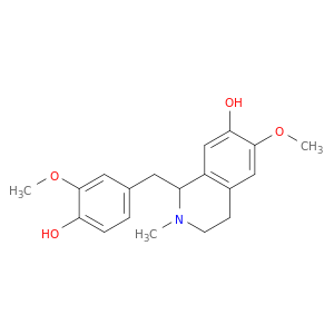 7-Isoquinolinol, 1,2,3,4-tetrahydro-1-((4-hydroxy-3-methoxyphenyl)methyl)-6-methoxy-2-methyl-, (+-)-
