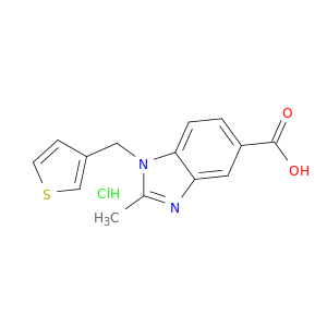 2-Methyl-1-(thiophen-3-ylmethyl)-1H-1,3-benzodiazole-5-carboxylic Acid Hydrochloride