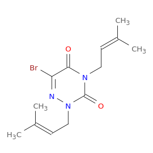 1,2,4-Triazine-3,5(2H,4H)-dione, 6-bromo-2,4-bis(3-methyl-2-butenyl)-
